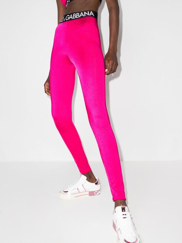Dolce & Gabbana  logo-trim leggings - Image 2