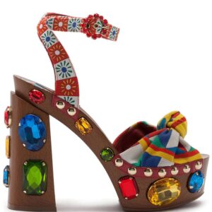 Dolce & gabbana  crystal-embellished platform sandals