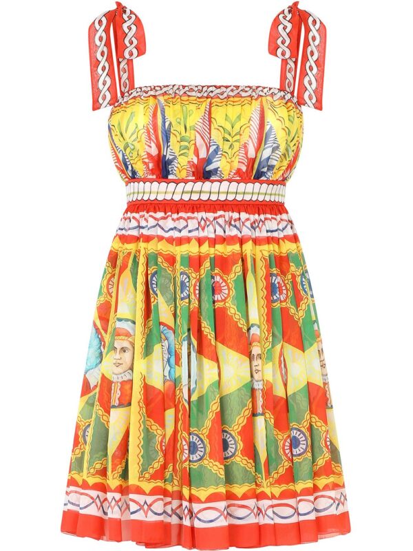 Dolce & Gabbana Carretto-print chiffon minidress