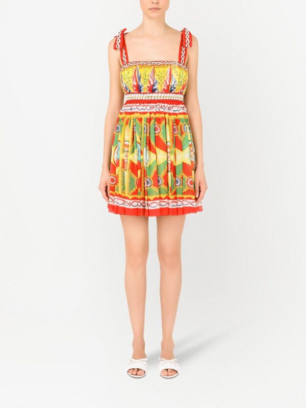 Dolce & Gabbana Carretto-print chiffon minidress - Image 2