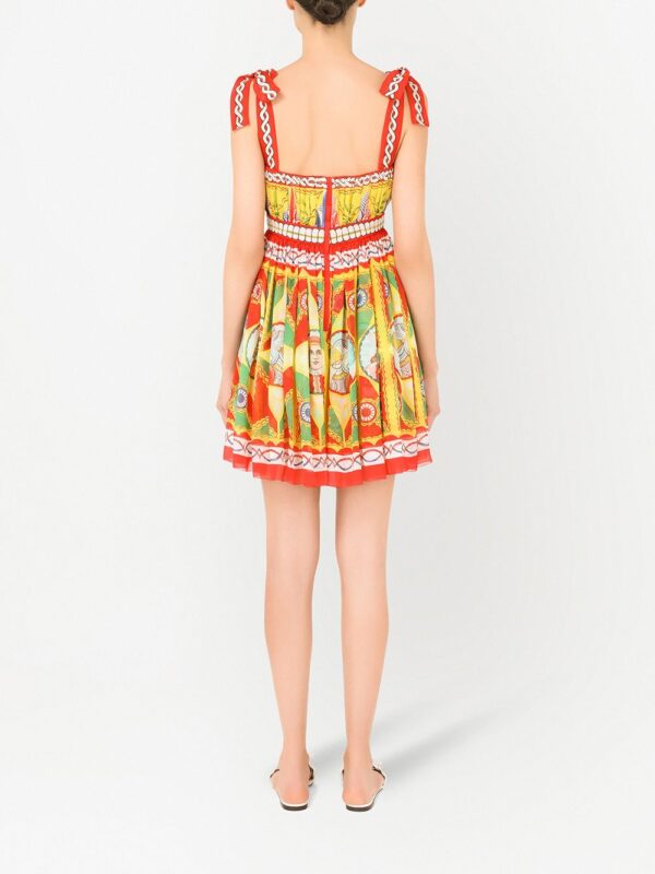 Dolce & Gabbana Carretto-print chiffon minidress - Image 4