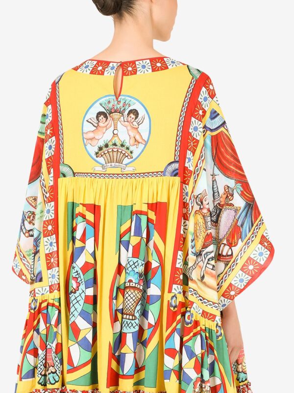 Dolce & Gabbana Carretto-print cotton kaftan - Image 5