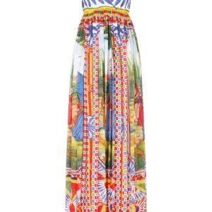 Dolce & Gabbana Carretto-print chiffon maxi dress