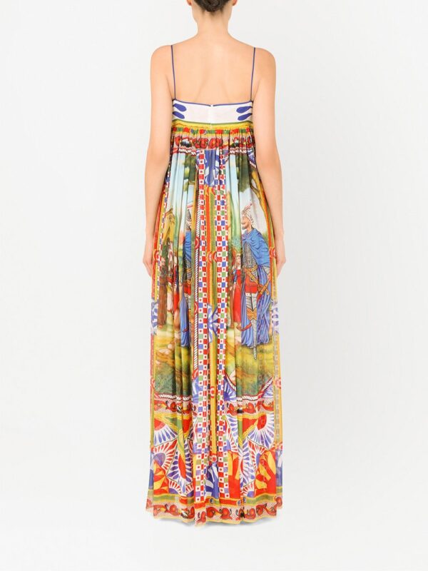 Dolce & Gabbana Carretto-print chiffon maxi dress - Image 4