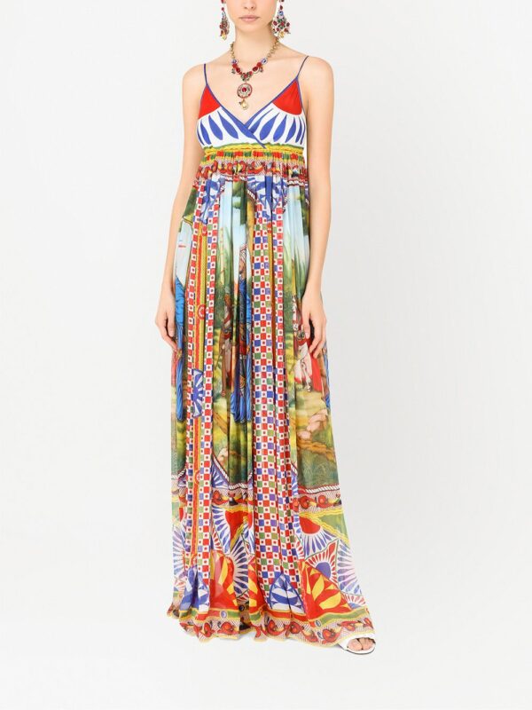 Dolce & Gabbana Carretto-print chiffon maxi dress - Image 2