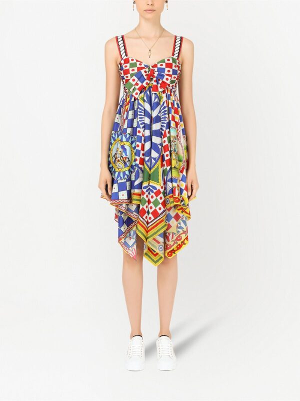 Dolce & Gabbana Carretto-print twill minidress - Image 2