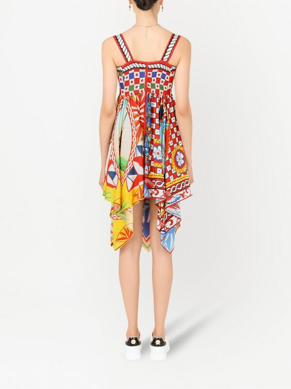 Dolce & Gabbana Carretto-print twill minidress - Image 3