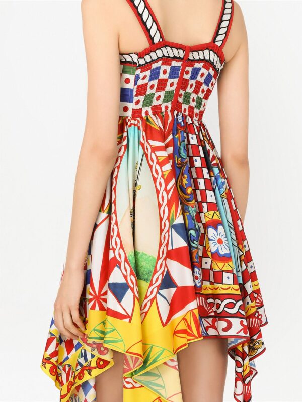 Dolce & Gabbana Carretto-print twill minidress - Image 5