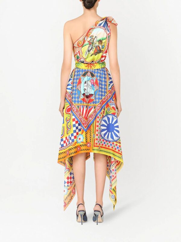 Dolce & Gabbana  graphic-print one-shoulder dress - Image 2