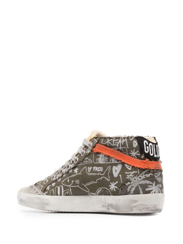 Golden Goose Mid Star lettering print high-top sneakers - Image 3