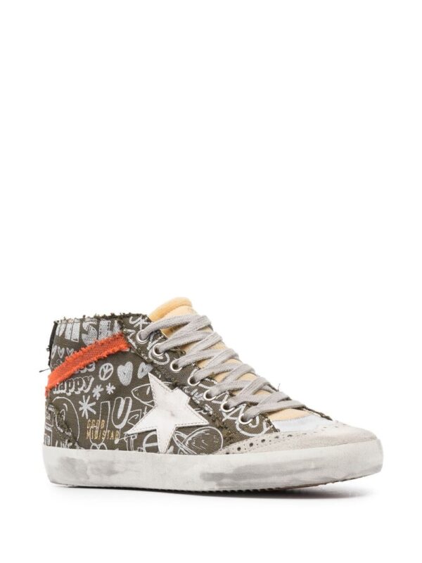Golden Goose Mid Star lettering print high-top sneakers - Image 2