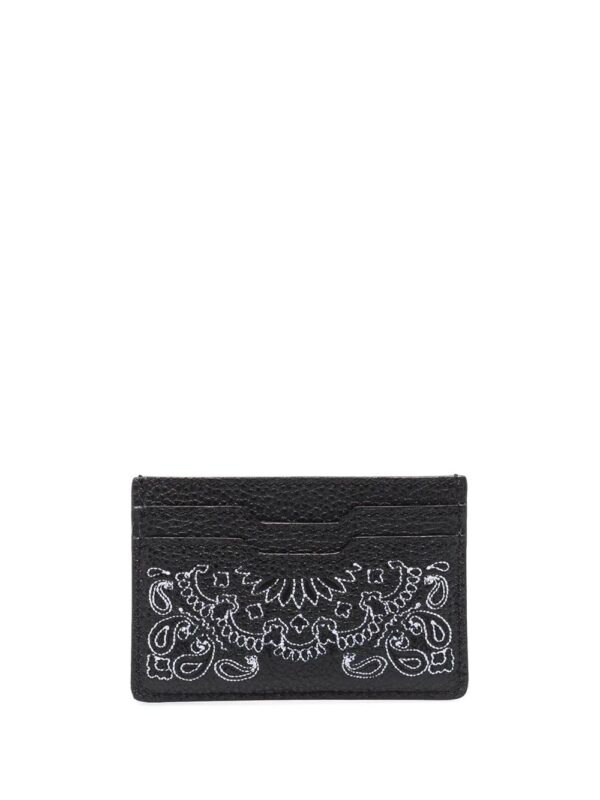 AMIRI  bandana-print leather cardholder - Image 2