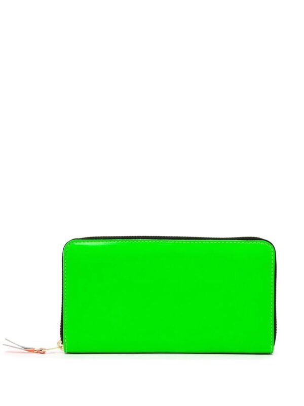 Comme Des Garçons Wallet  Super Fluo zip-around leather wallet