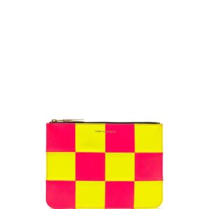 Comme Des Garçons Wallet  Fluo Square zipped square pouch
