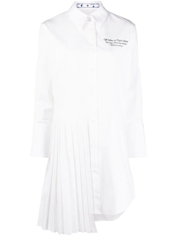 Off-White  pleat-detail shirtdress