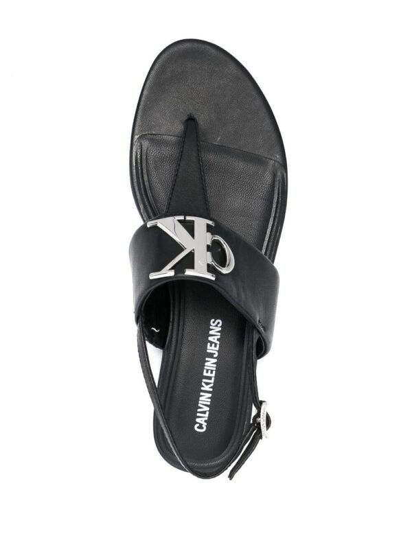 Calvin Klein  logo plaque thong sandals - Image 4