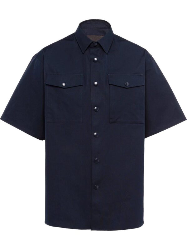 Prada  short-sleeved heavy cotton shirt