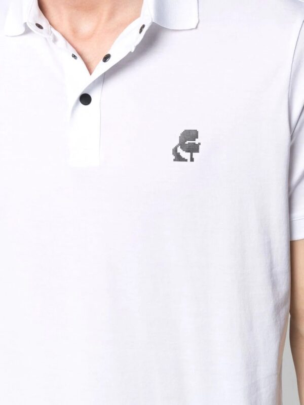 Karl Lagerfeld  logo-embroidered polo shirt - Image 4