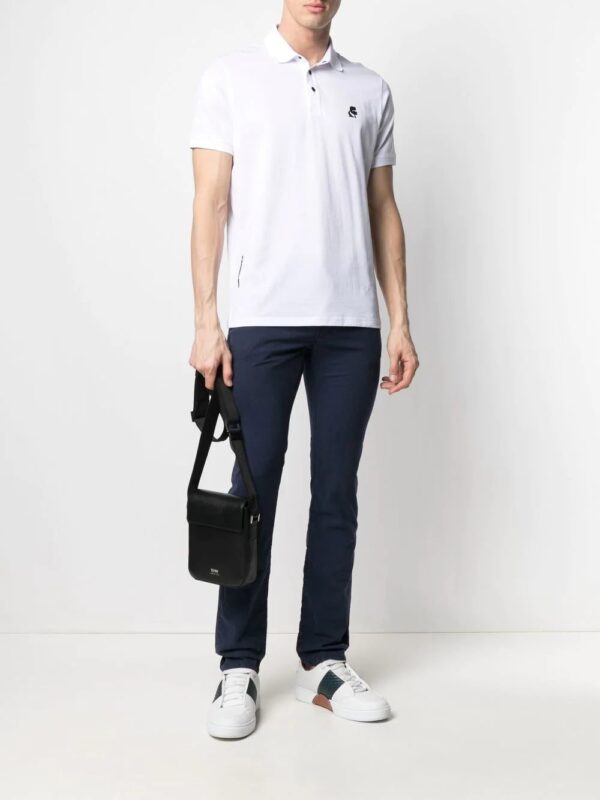 Karl Lagerfeld  logo-embroidered polo shirt - Image 2
