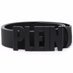 Louis Vuitton Plein lettering logo leather belt