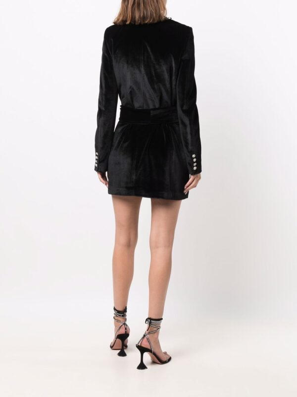 Philipp Plein logo-plaque velvet blazer dress - Image 4
