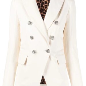 Philipp Plein  double-breasted leather blazer