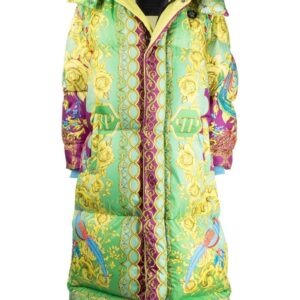 Philipp Plein  baroque-print long padded jacket