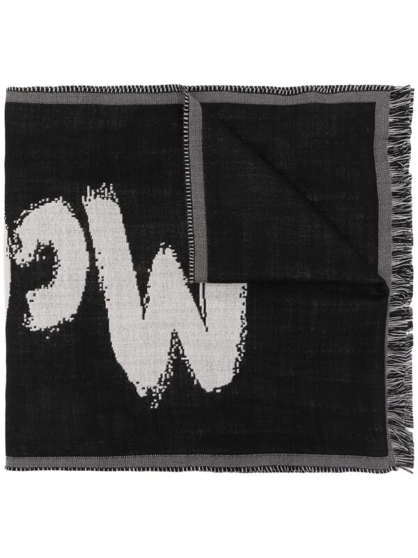 Alexander McQueen  oversize McQueen graffiti scarf