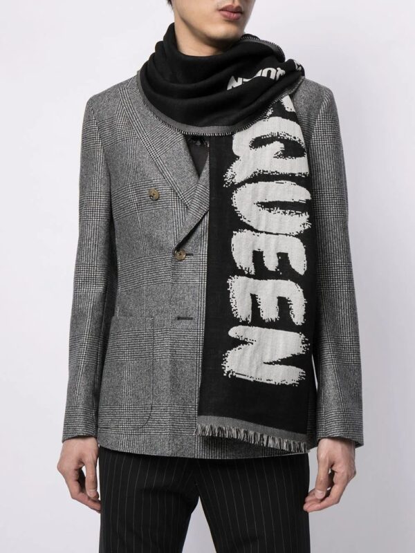 Alexander McQueen  oversize McQueen graffiti scarf - Image 2