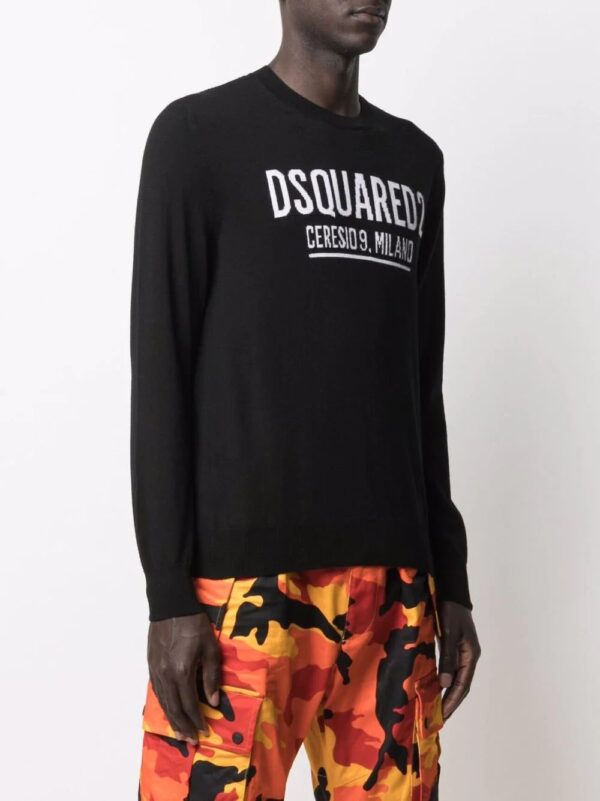Dsquared2  logo intarsia-knit jumper - Image 3
