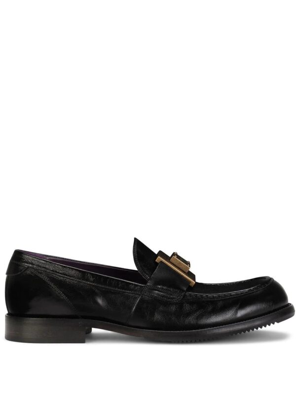 Dolce & Gabbana  logo-plaque leather loafers