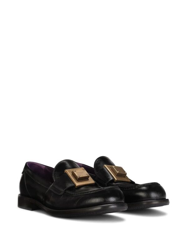 Dolce & Gabbana  logo-plaque leather loafers - Image 2