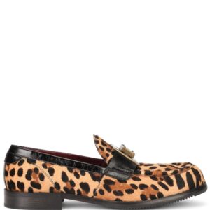 Dolce & Gabbana  leopard print calf hair loafers