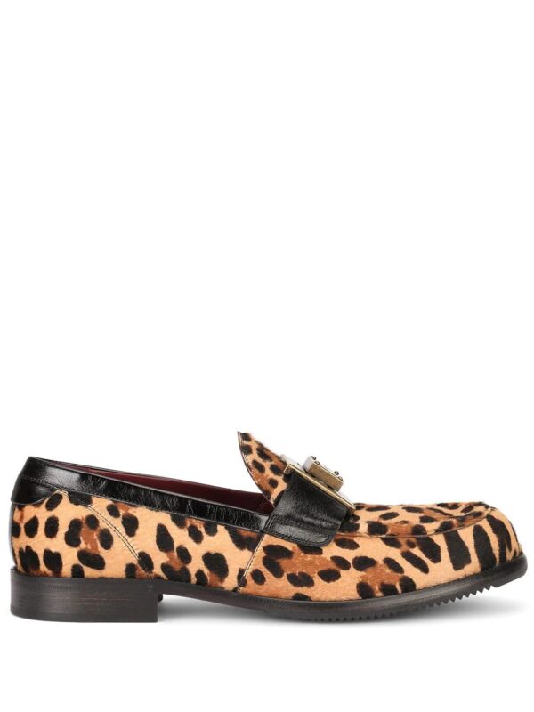 Dolce & Gabbana  leopard print calf hair loafers