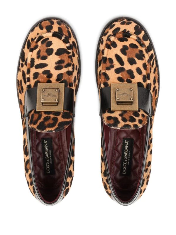 Dolce & Gabbana  leopard print calf hair loafers - Image 4