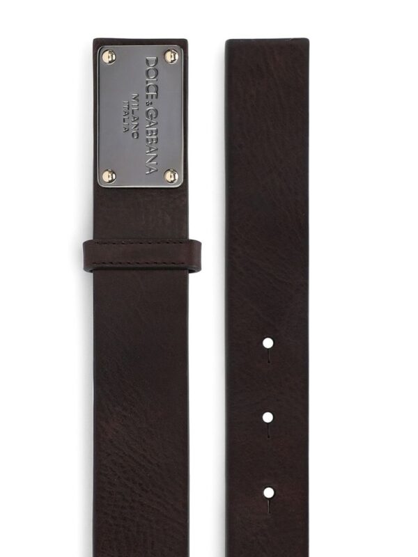 Dolce & gabbana plaque leather belt - Image 2