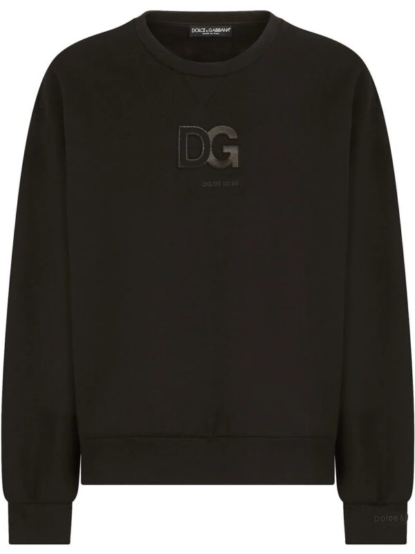 Dolce & Gabbana  3D DG logo-patch crew-neck sweatshirt
