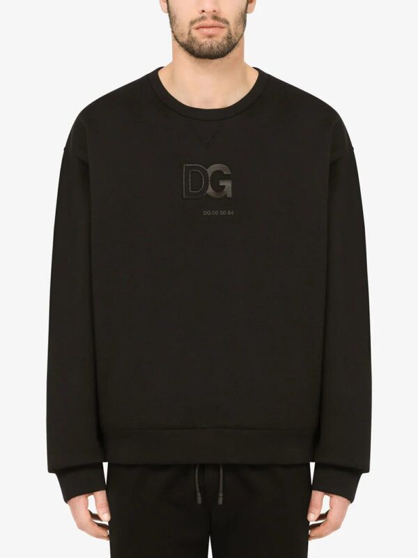 Dolce & Gabbana  3D DG logo-patch crew-neck sweatshirt - Image 3