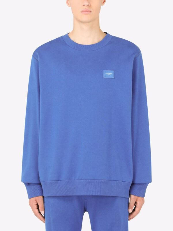 Dolce & Gabbana  cotton logo-plaque sweater - Image 3