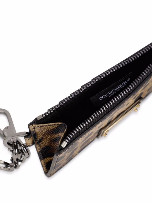 Dolce & Gabbana leopard-print leather card holder - Image 3