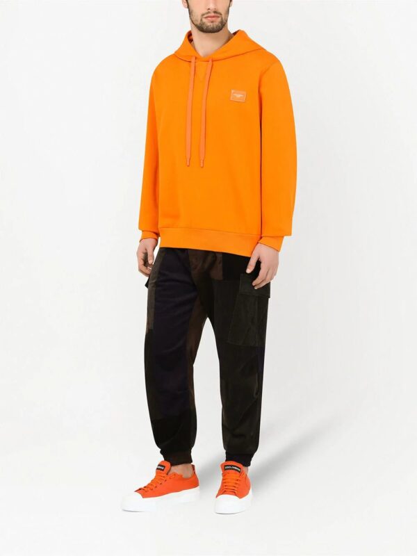 Dolce & Gabbana  cotton logo-patch hoodie - Image 2