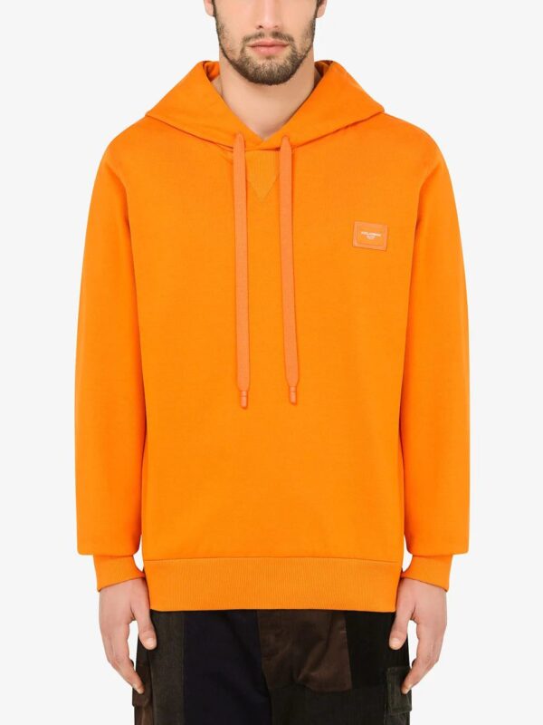 Dolce & Gabbana  cotton logo-patch hoodie - Image 3