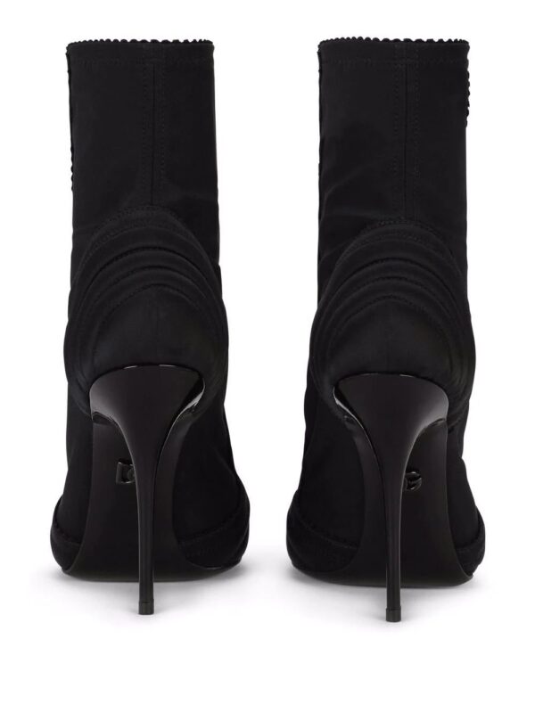 Dolce & gabbana  peep-toe satin ankle boots - Image 3