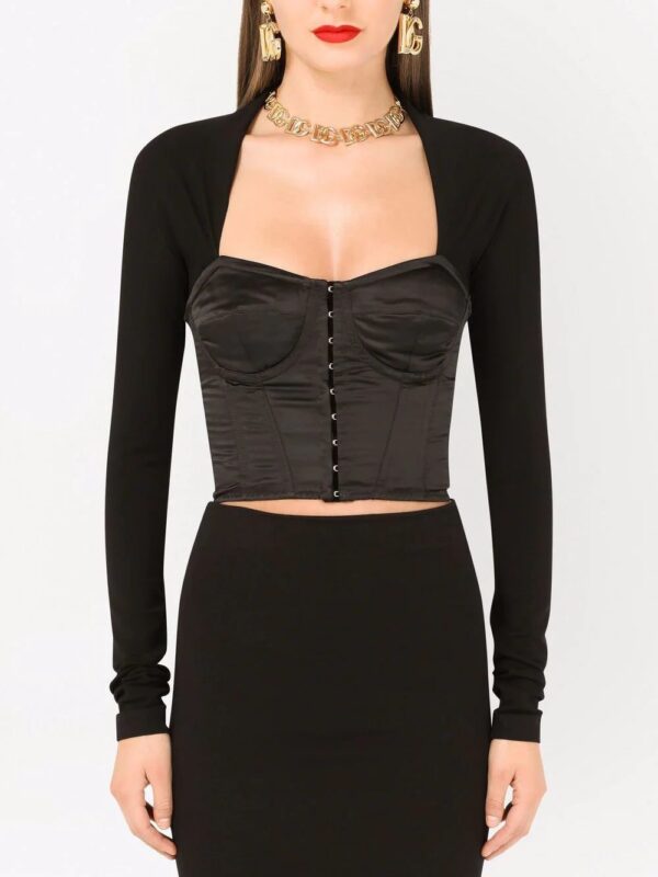 Dolce & Gabbana  bodice-effect long-sleeved top - Image 3