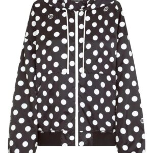 Dolce & Gabbana  polka dot-print oversized track jacket