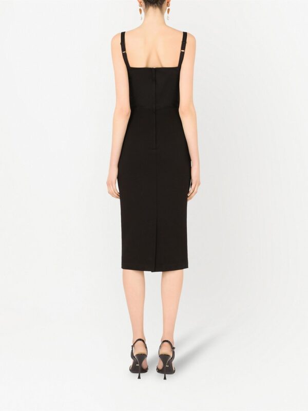 Dolce & Gabbana logo-appliqué sleeveless midi dress - Image 3