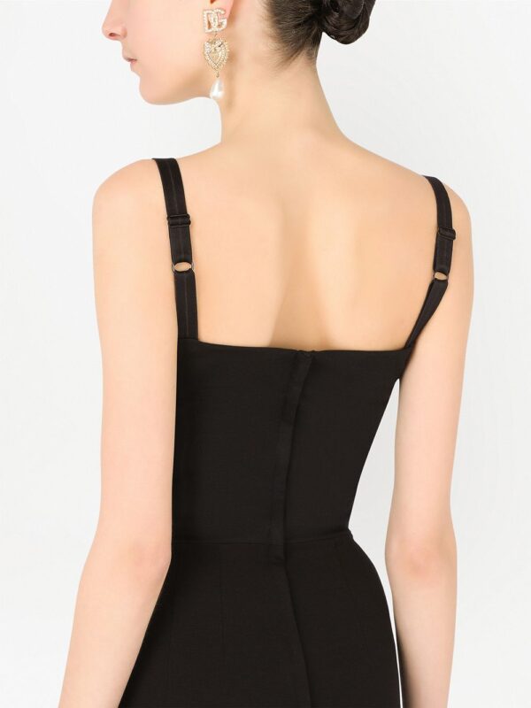 Dolce & Gabbana logo-appliqué sleeveless midi dress - Image 5