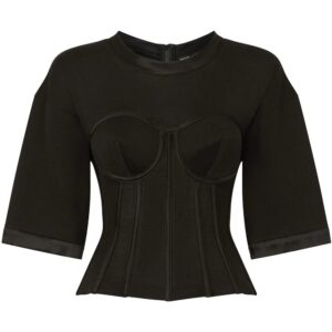 Dolce & Gabbana  short-sleeved bralette-effect blouse
