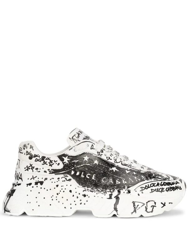 Dolce & gabbana  hand paint-print low-top sneakers