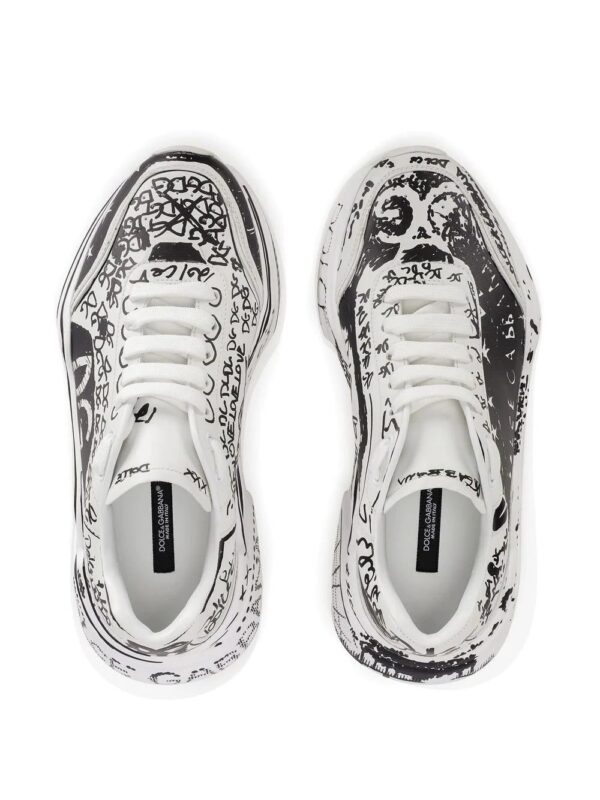 Dolce & Gabbana  hand paint-print low-top sneakers - Image 4